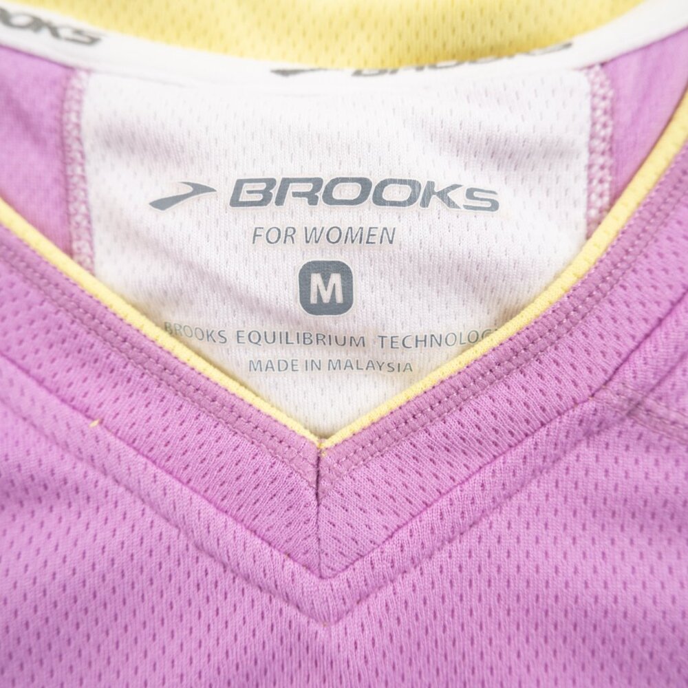 BROOKS Revelation Tee pink athletic running shirt size M - Picture 2 of 9